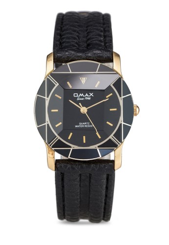 Omax 8N8331esprit分店G 仿皮圓框裱, 錶類, 休閒型