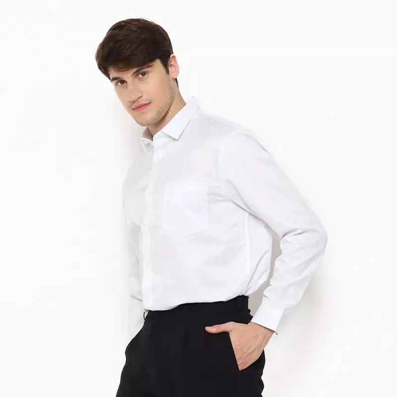 Lawell Kemeja Formal Pria Lengan Panjang Regular Fit Warna Putih – DUPONT-SLR