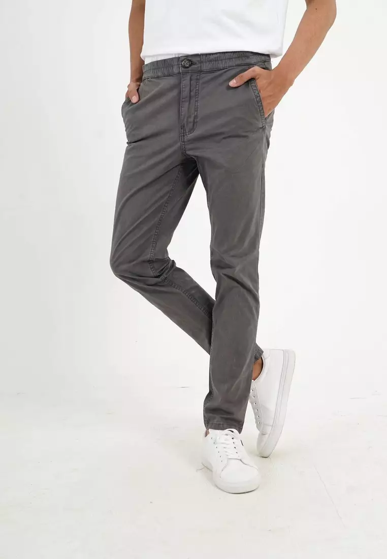 3Second Men's Long Pants Slim Fit Twill OL-C041124