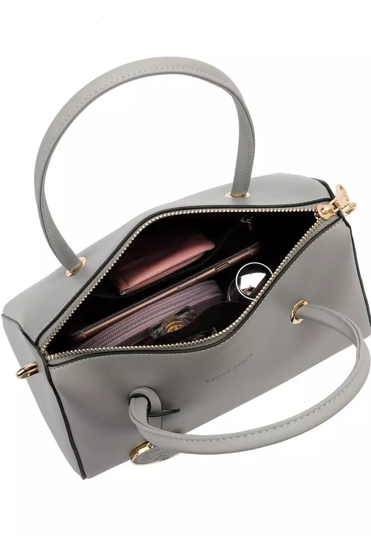Women's Top Handle Bag / Sling Bag / Crossbody Bag (Tas Selempang Wanita / Tas Tangan Wanita) - Abu-Abu