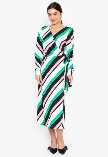 Shop Wear Kris Knockout Stripe Wrap Midi Dress Online On Zalora Philippines