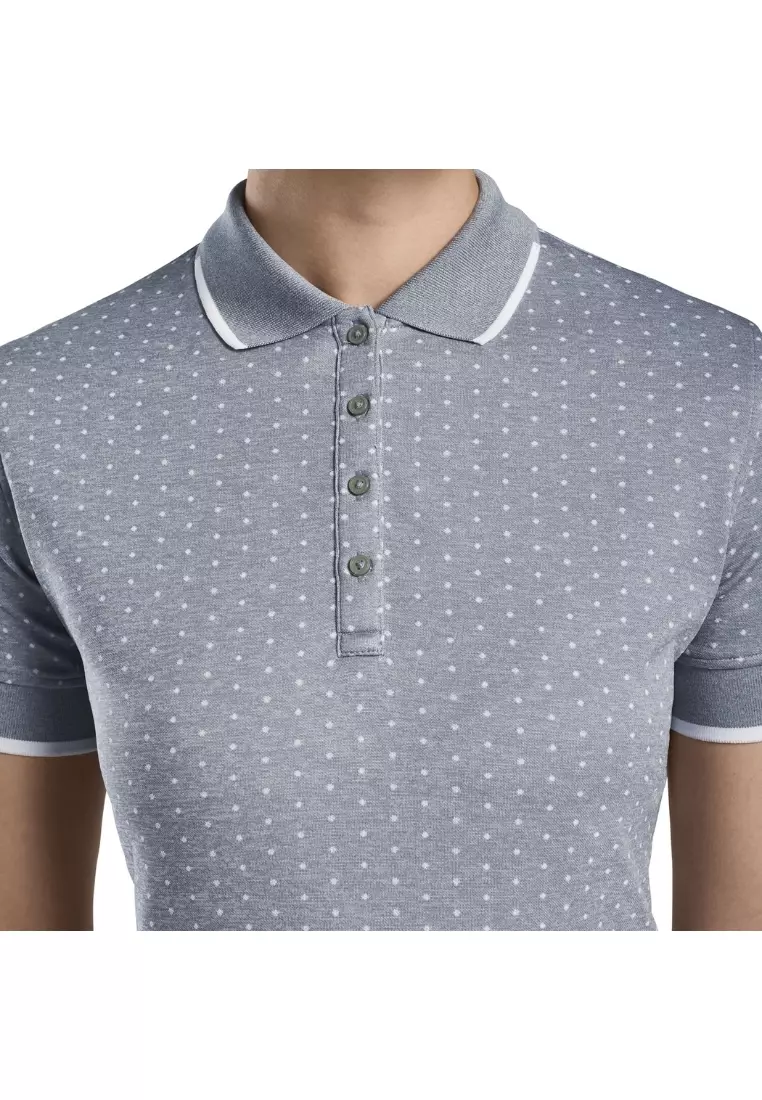 Ladies Jacquard Polka Dot Polo