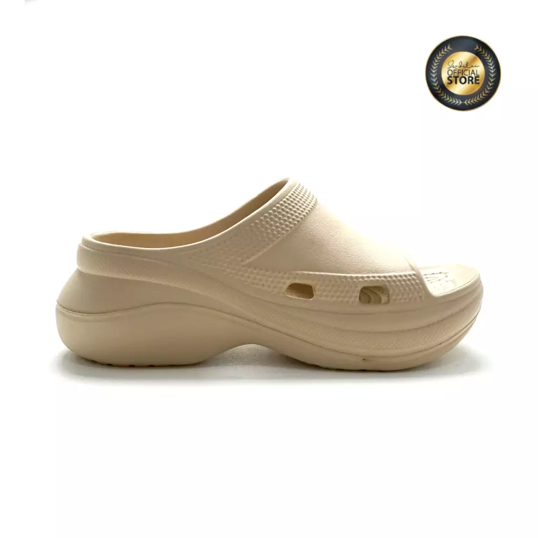 ZANDILAC - SANDAL WANITA DEWASA CH220468WD - COKLAT JAHE full karet