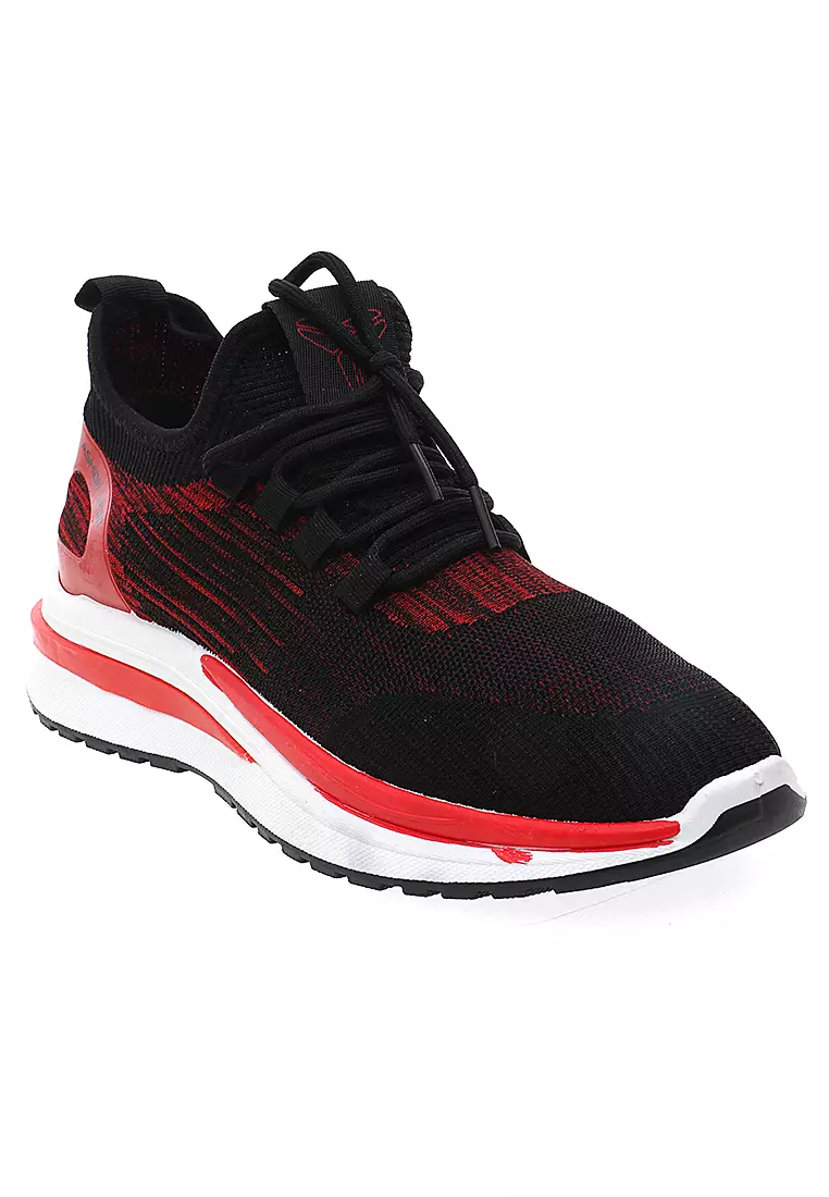 Chayton Sepatu Olahraga Pria Sneakers Casual Sport Shoes Material Synthetic ORIGINAL - Red Black