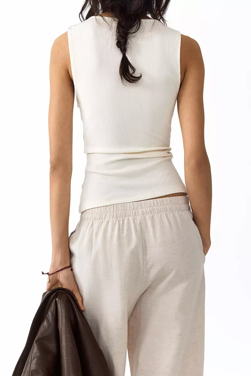 Linen-blend trousers