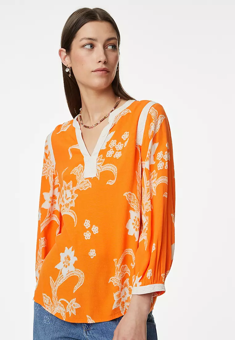 marks and spencer tie neck blouse