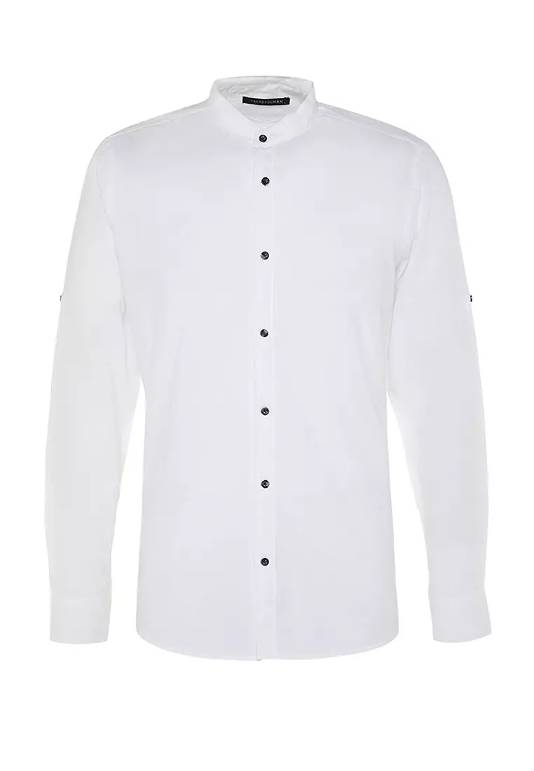 Buy Trendyol Slim Fit Collared Shirt Online | ZALORA Malaysia