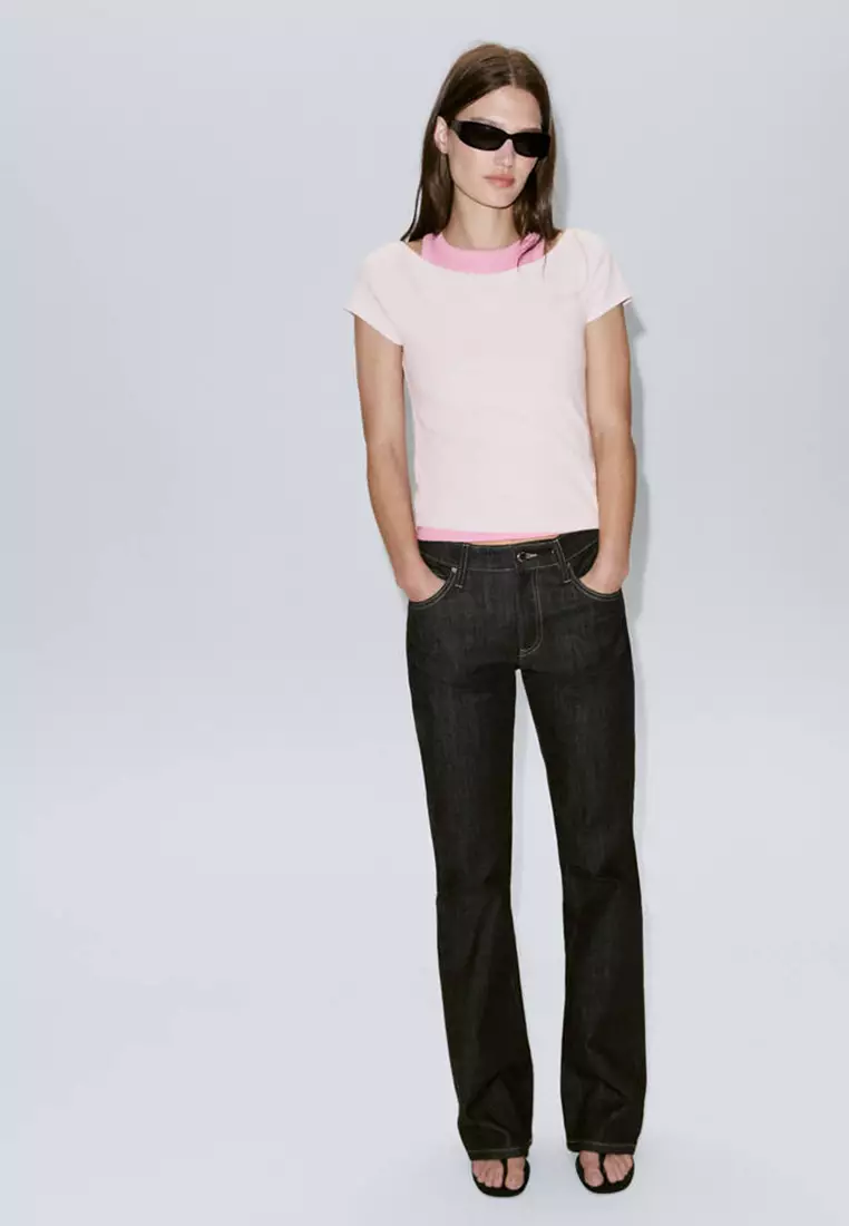 Two-Tone Contrast T-Shirt