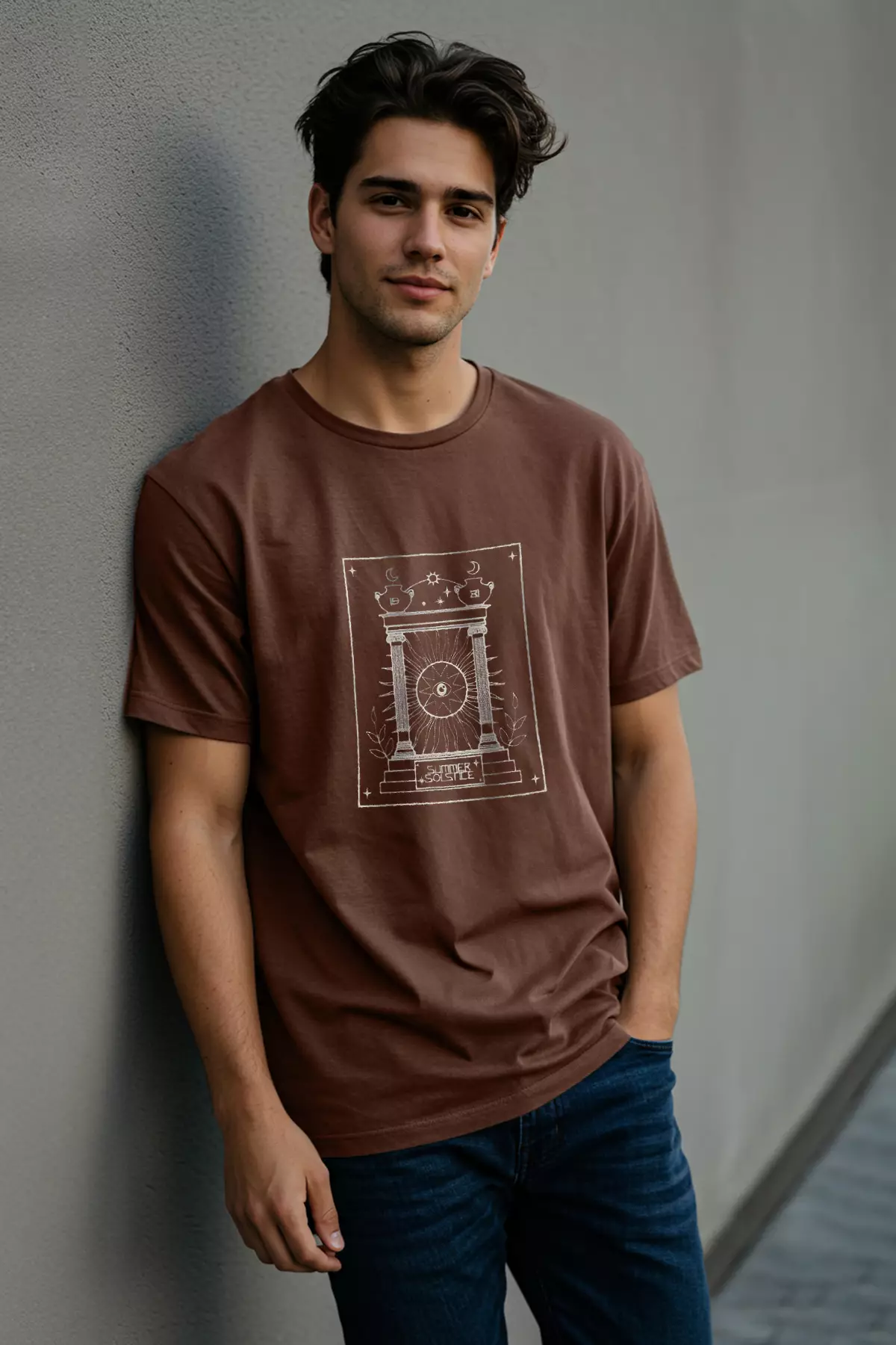 Oversize/Wide Cut Embroidered T-Shirt