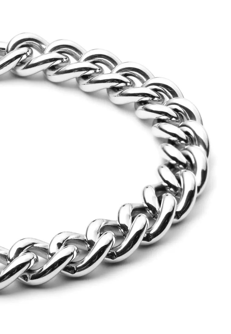 Chunky Chain Bracelet Silver - Unisex Bracelet for women and men stainless steel Bracelet DW Official Authentic Original gelang tangan perempuan lelaki DW