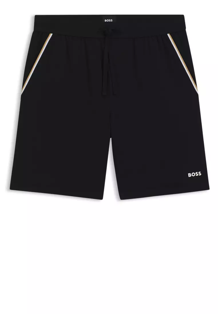 Signature Stripe Tape Pyjama Shorts - BOSS Mainline