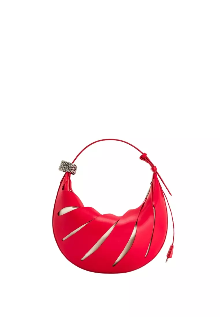 Jana Hollow Out Shoulder Bag - Red
