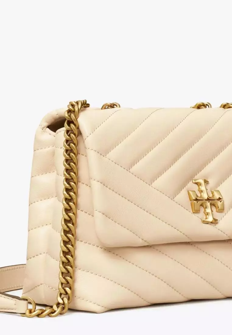 Tory Burch Small Kira Chevron Convertible Shoulder Bag New Cream