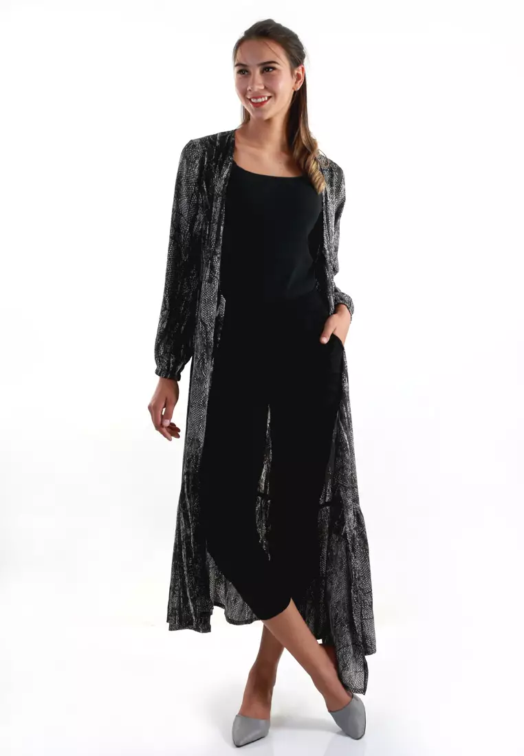 Asymetry Kimono style Long Dress