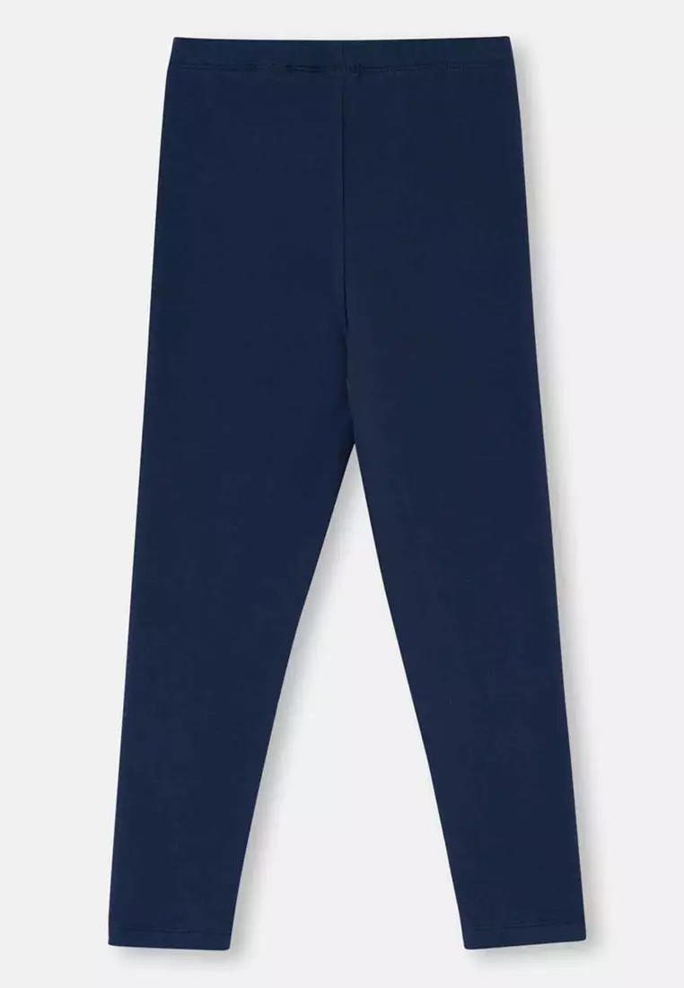 Navy Leggings Regular Fit Loungewear for Girls