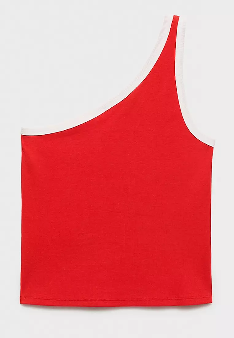 Asymmetrical Top with Contrasting Trim