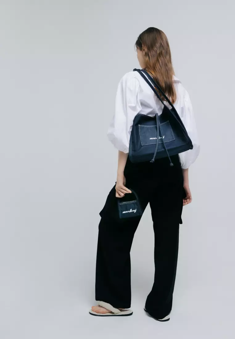 JEANS Canvas Shoulder Bag Denim