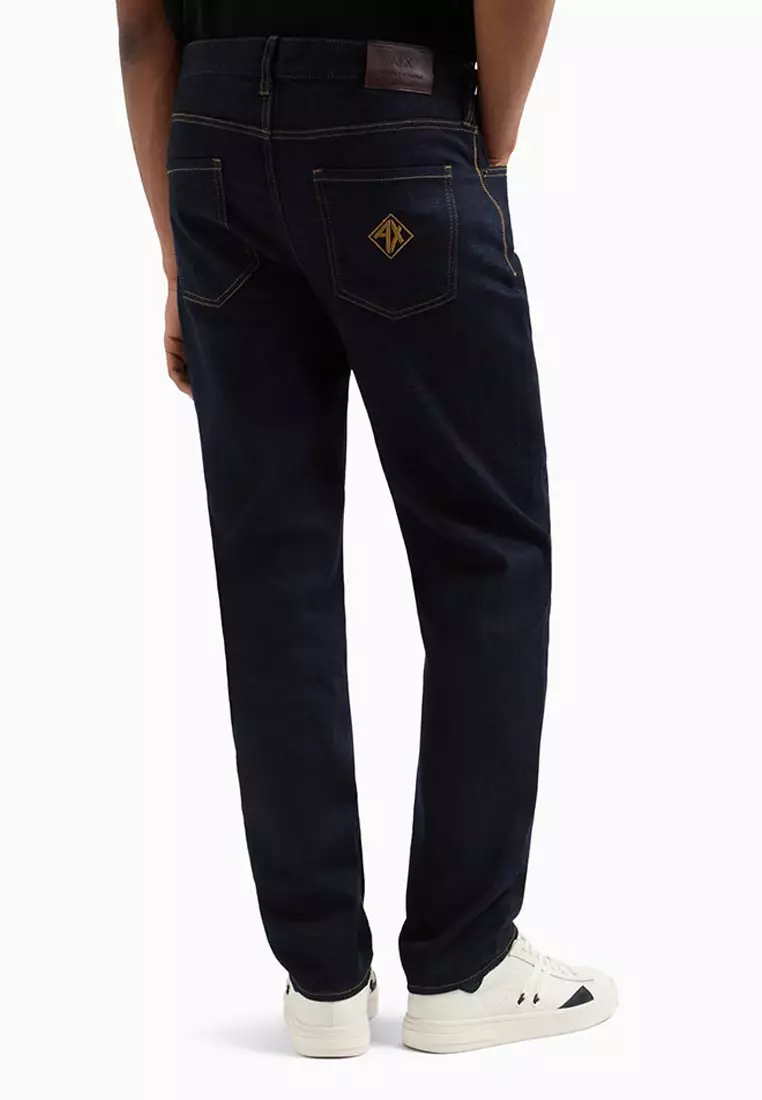 J13 Slim Fit Jeans In Cotton Denim With Contrast Stitching