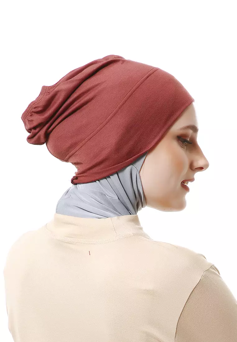 Inner Hijab Muslimah Wanita Motif Polos Relaxed Fit - Rustic