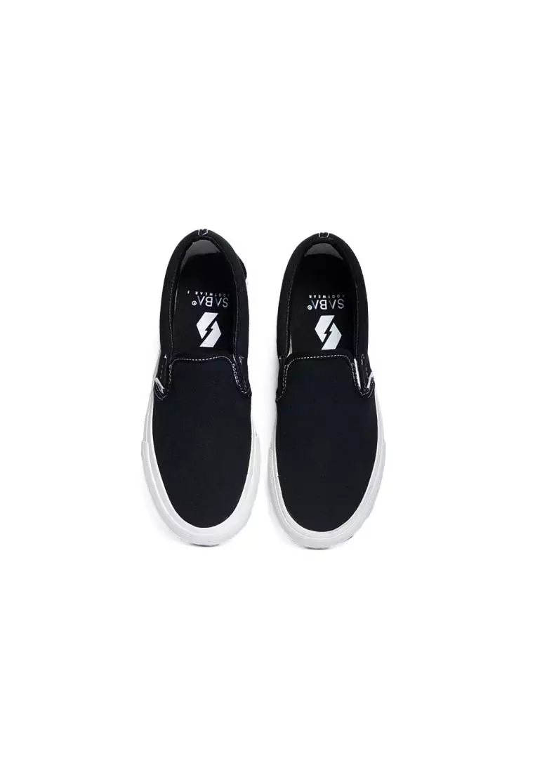 Saba Vintage Slip On Black White