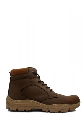 D-Island Shoes Boots Zipper Comfort Leather Dark Brown