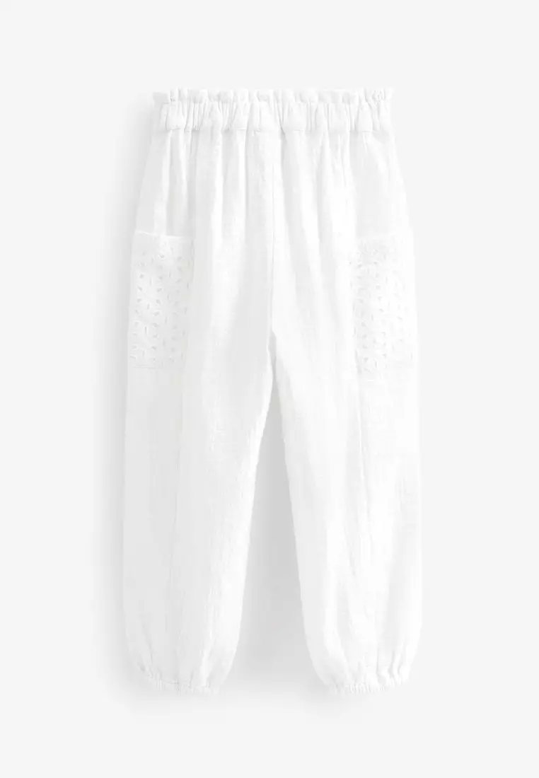 Next ladies clearance white linen trousers