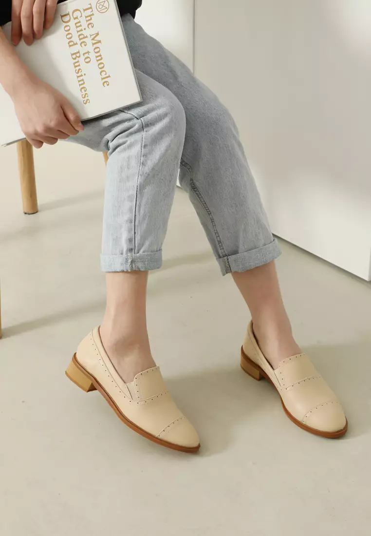 Brogue Leather Loafers TH128-2