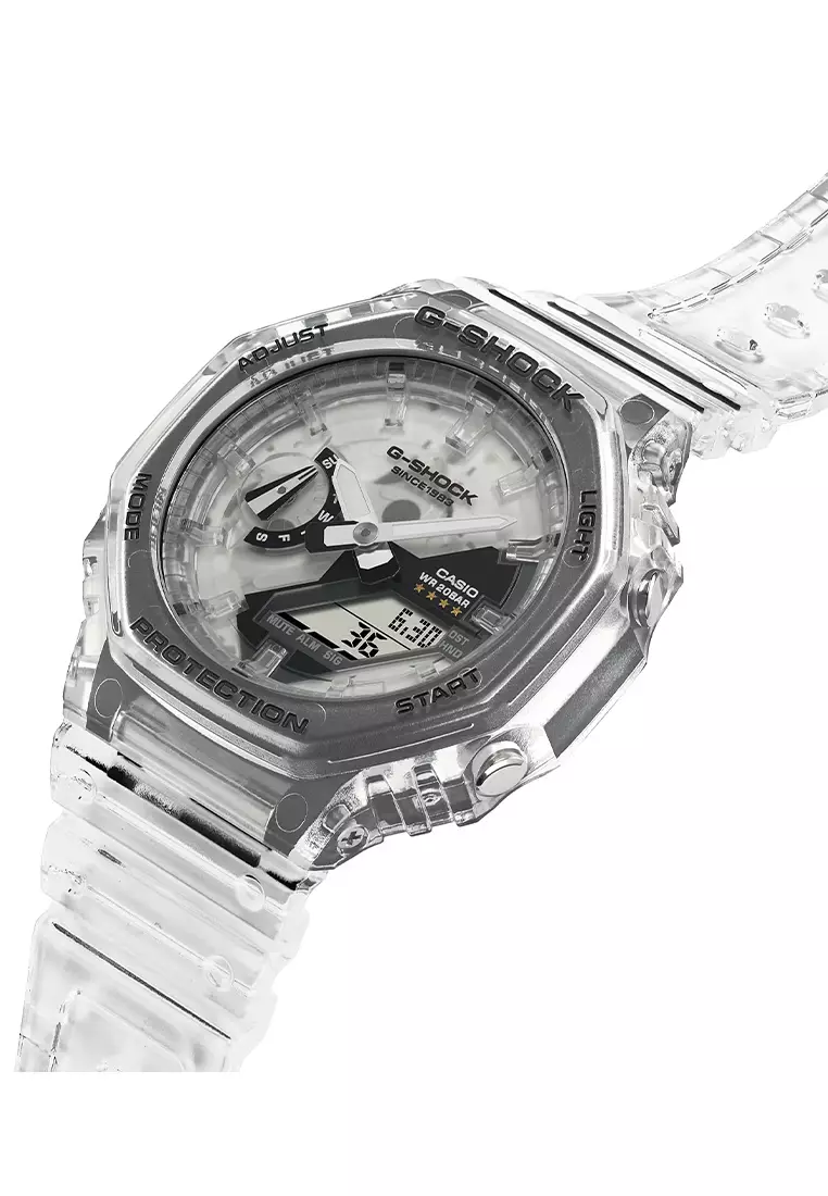 Jam Tangan Analog Digital Pria G-Shock 40th Anniversary Clear Remix GA-2140RX-7A Resin Band