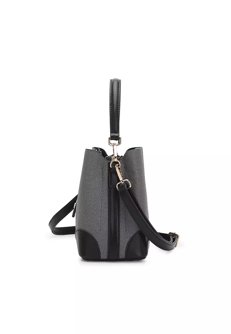 Women's Top Handle Bag / Sling Bag / Crossbody Bag / Shoulder Bag (Tas Tangan Wanita / Tas Selempang Wanita / Tas Bahu Wanita) - Hitam