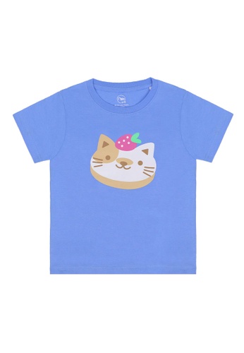 Ripples Kids Animal Donut Kitten T-shirts ( Blue ) DE075KA566584CGS_1