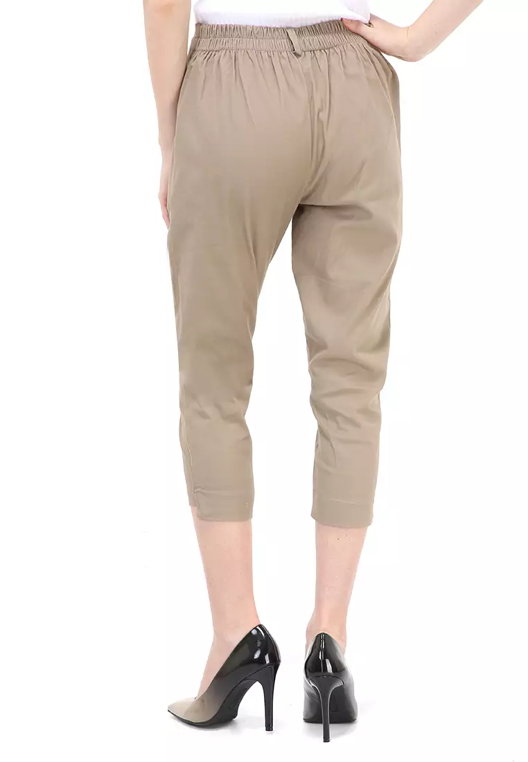Liana Long Pants Celana Panjang Bawahan Wanita Premium Quality - Mocca