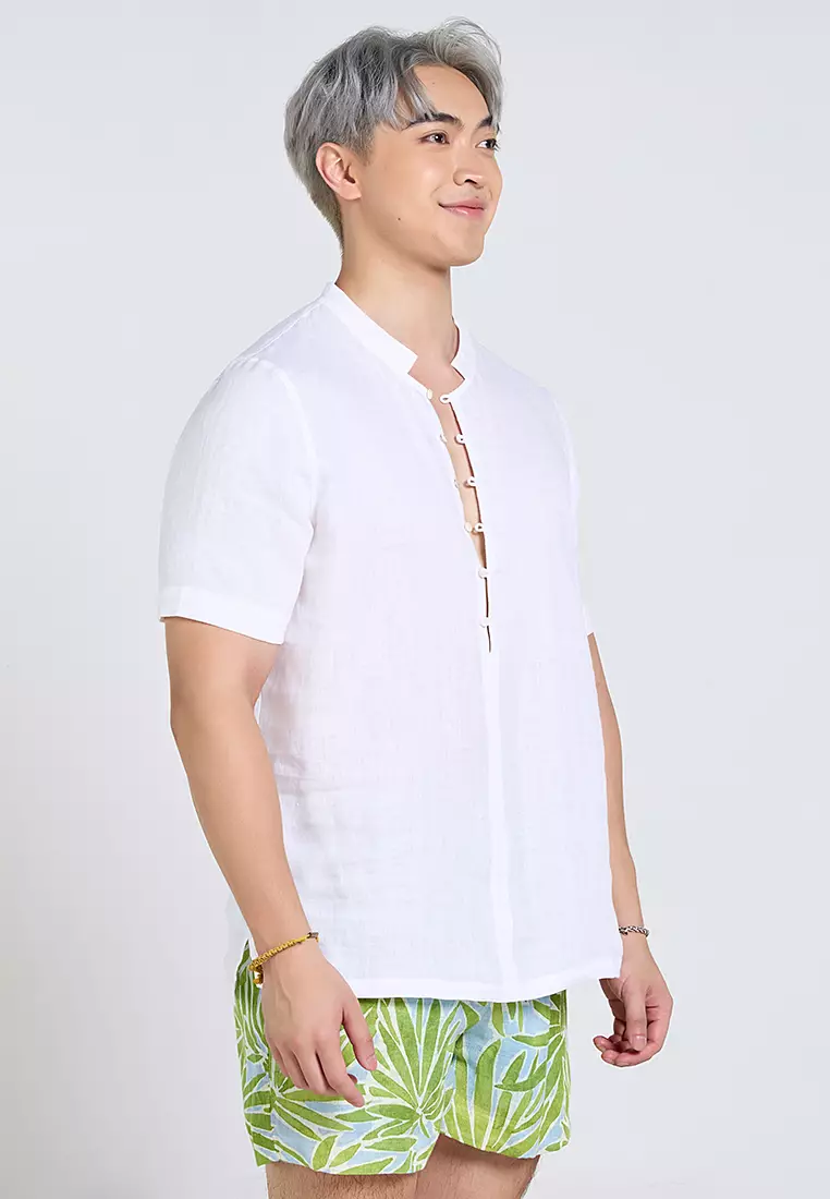 Men’s Short-Sleeve Linen Shirt