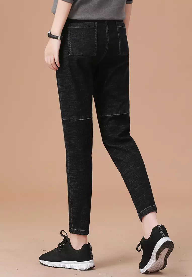 Girls jeans black colour sale