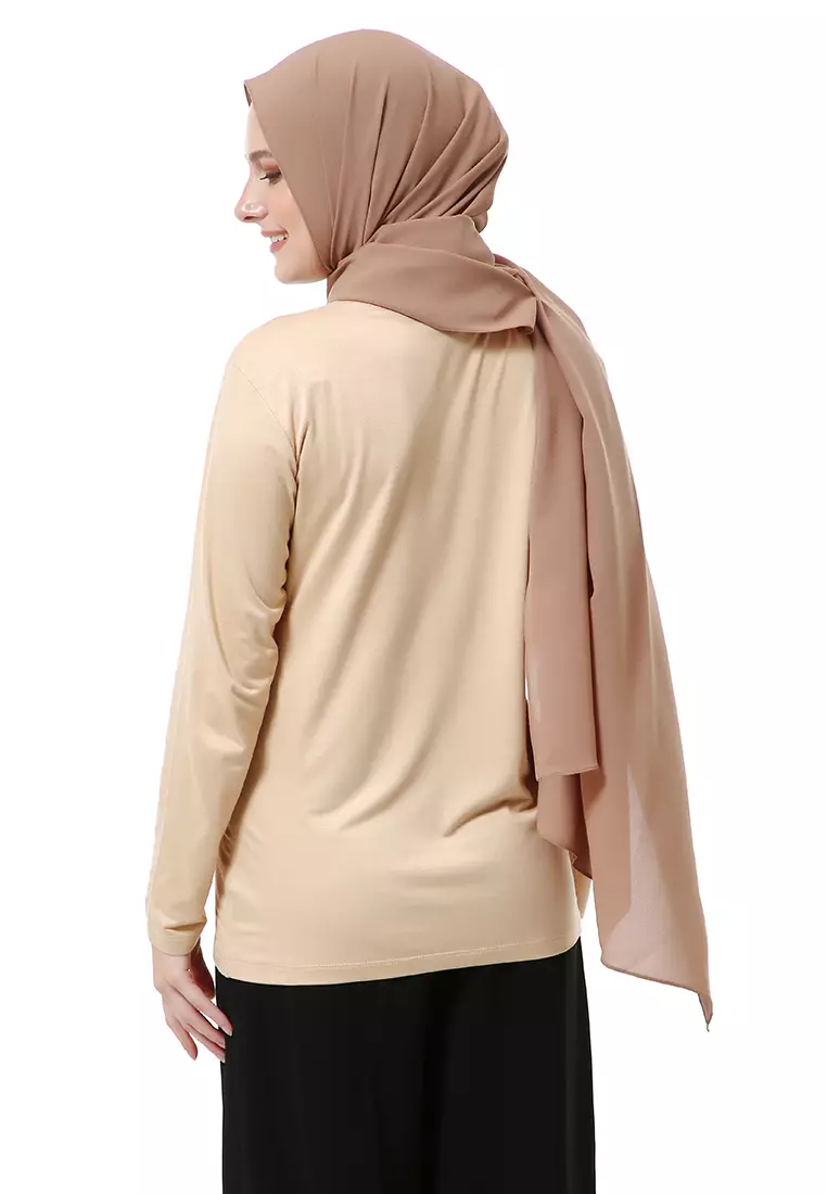 Marit Pashmina Syari Polos Muslimah Wanita Premium High Quality -  Ovaltine