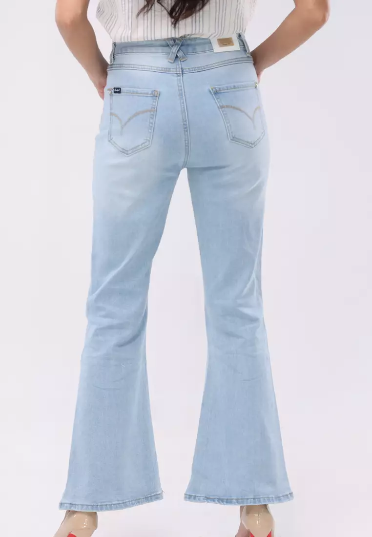 Denim Long Pants Flare Ladies