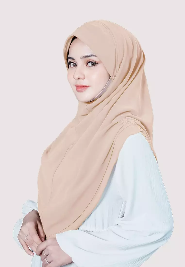 HIJAB INSTAN IRISH - PEACH CREAM