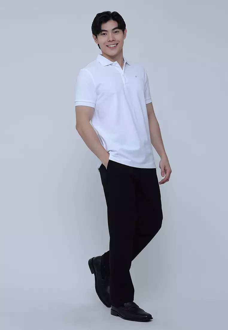 Cotton Pique Polo Shirt with Stretch