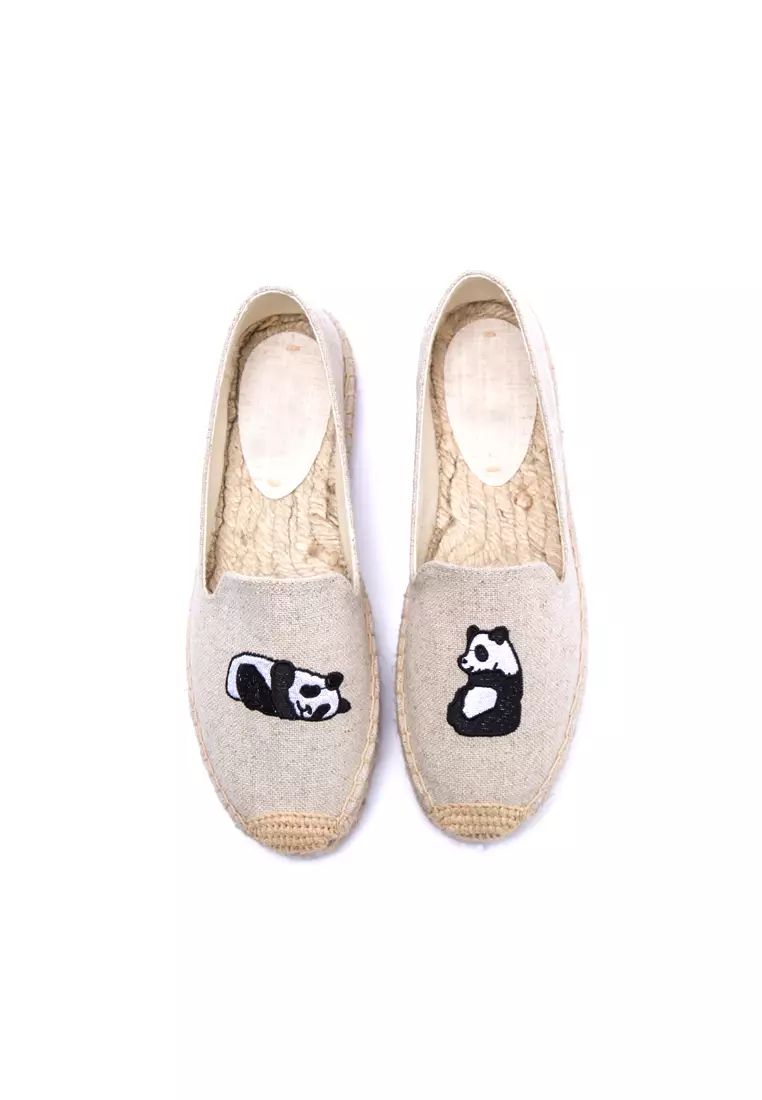 Platform Embroidered Canvas Espadrilles HB6105