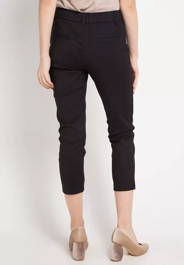 Stretch and back waist Rubber long pant