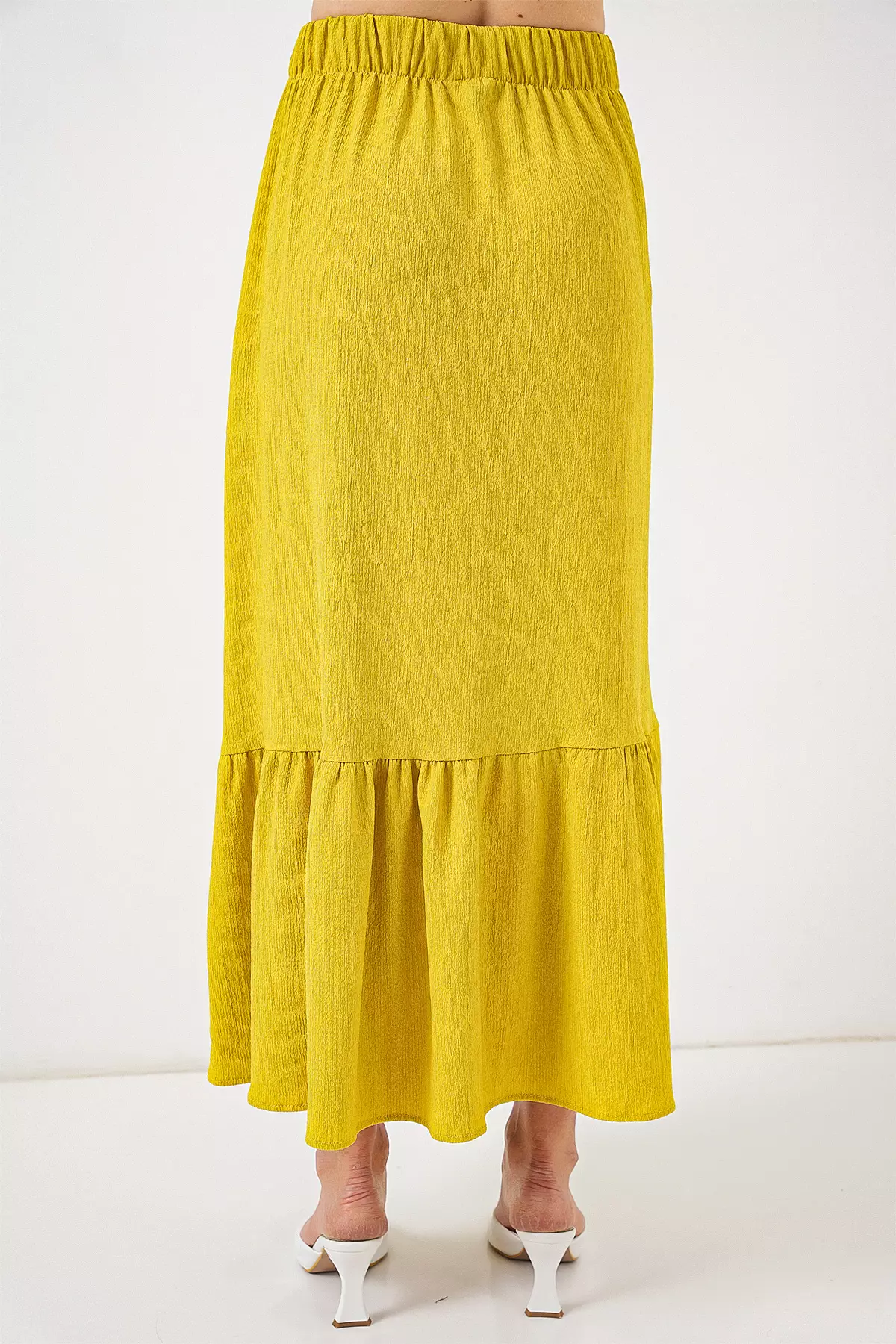 1886 Long Knitted Skirt - Mustard