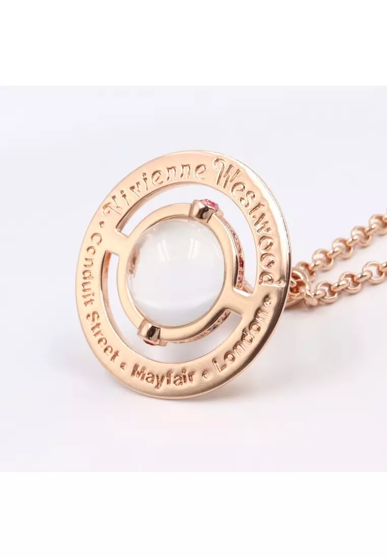 Pre-Loved Vivienne Westwood necklace brass Pink gold