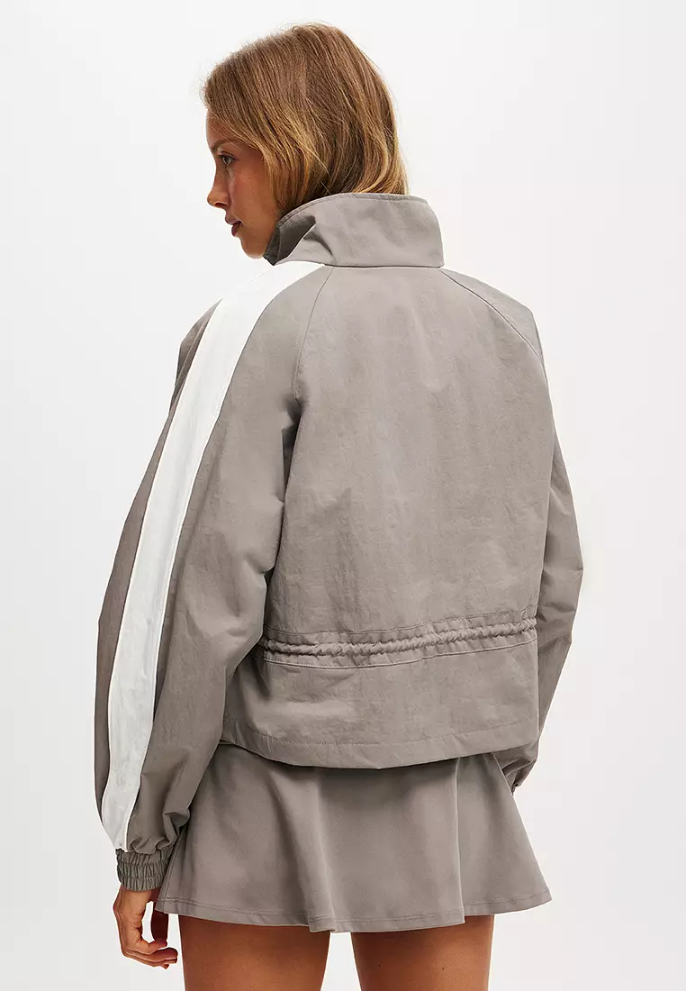 Track Side Cropped Anorak Jacket