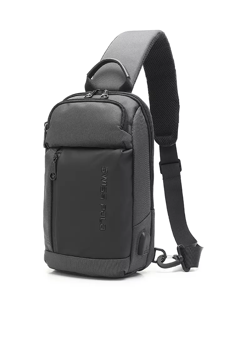 Men's Waist Bag / Belt Bag / Chest Bag - Grey