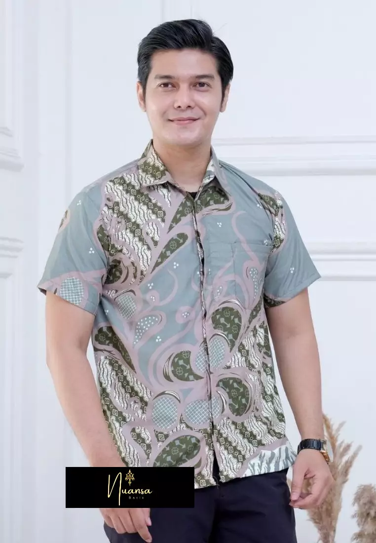 Hiranya Kemeja Batik Exclusive Premium Pria Casual Modern Lengan Pendek