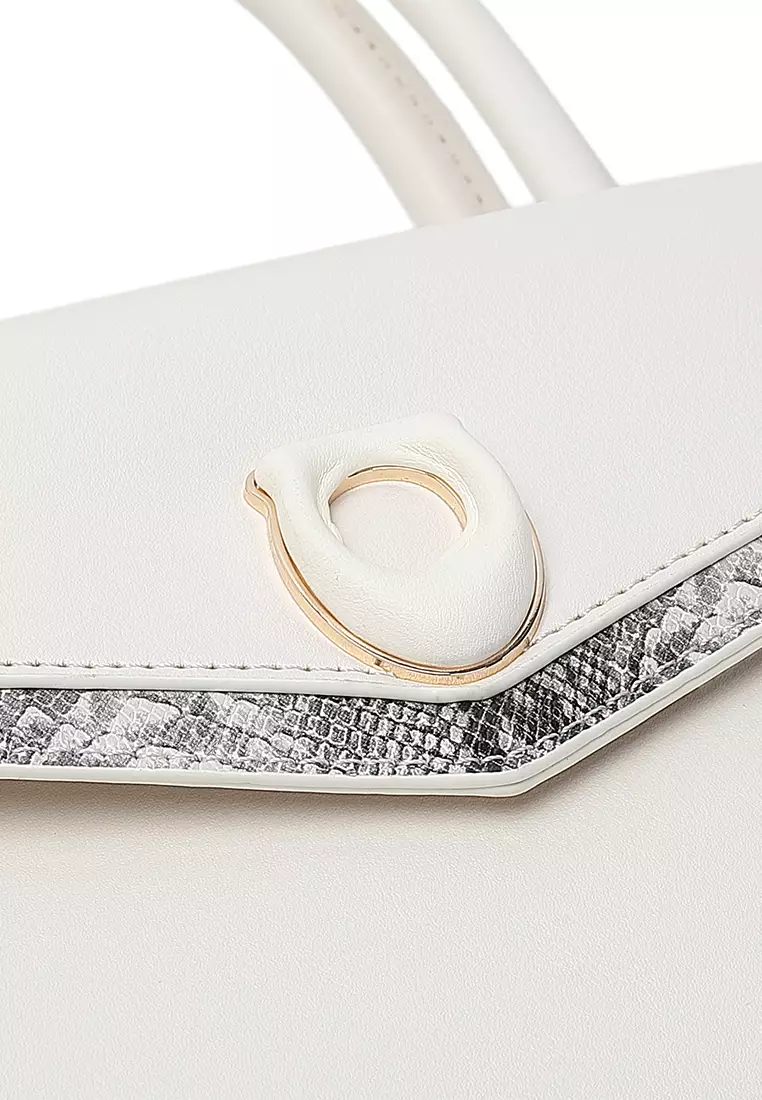 Women's Top Handle Bag / Sling Bag / Crossbody Bag / Shoulder Bag (Tas Tangan / Tas Selempang / Tas Bahu) - Krem