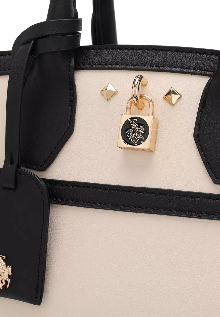 2-In-1 Top Handle Bag & Zipper Purse (2-in-1 Tas Tangan Wanita & RFID Dompet Wanita) - Hitam