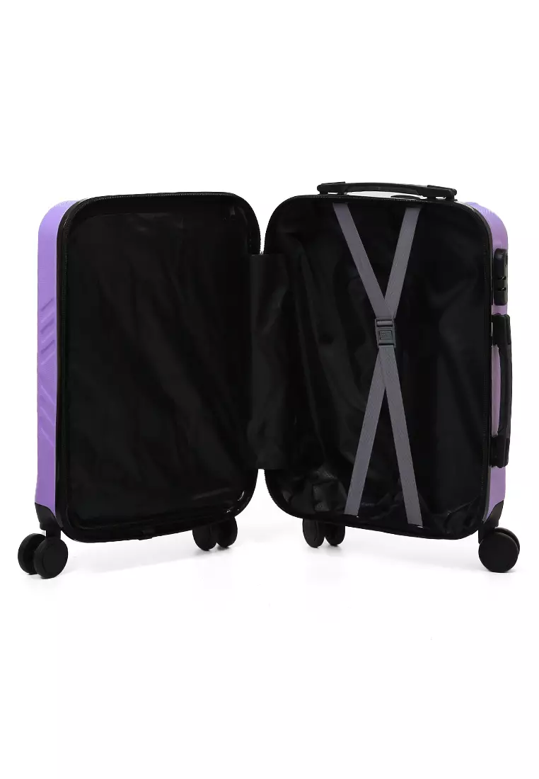 Carlton Koper Unisex Size 20 Inch Suitcase Large Compartment Material ABS+PVC Coated ORIGINAL - Purple