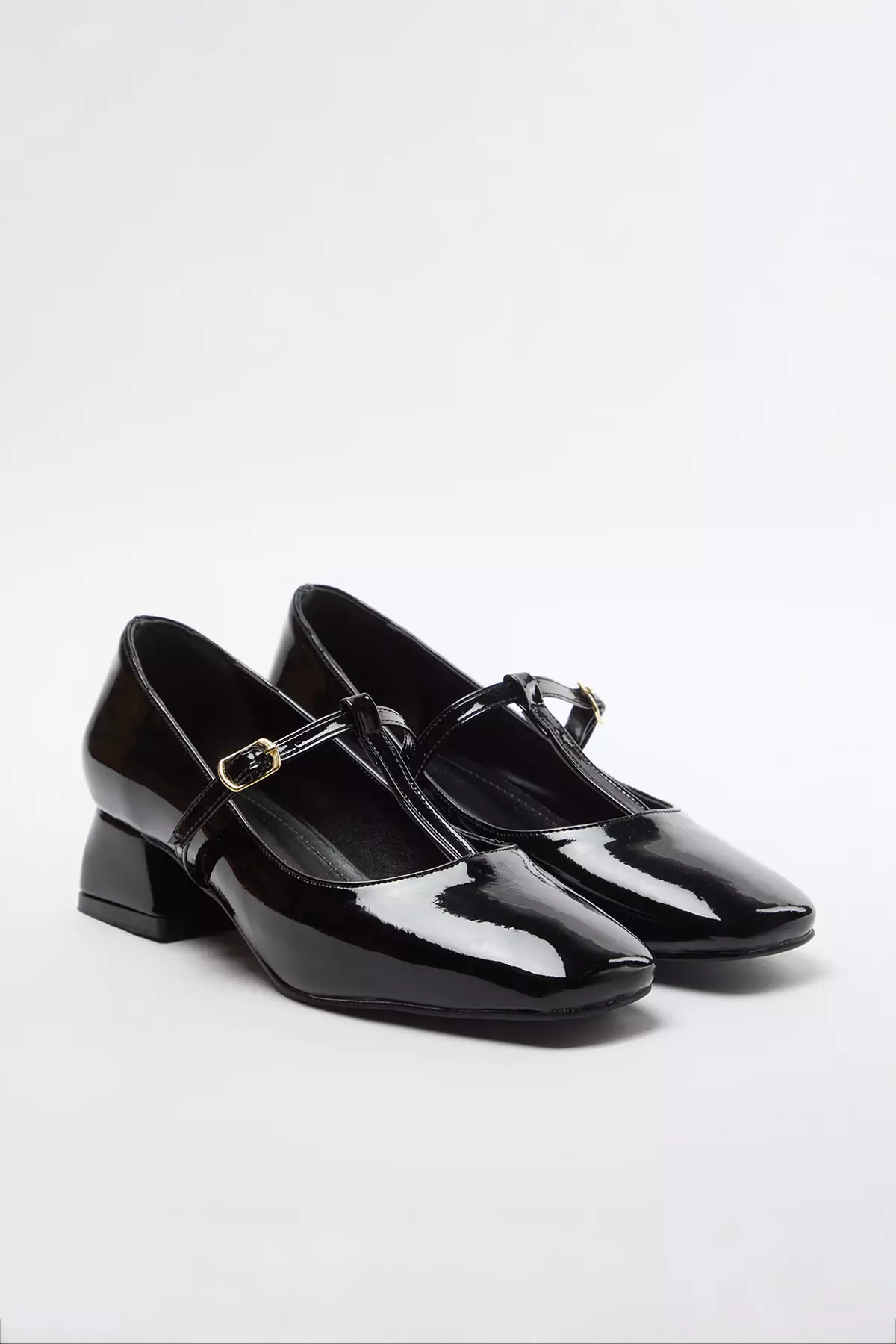 Patent Leather Mary Jane Block Heels