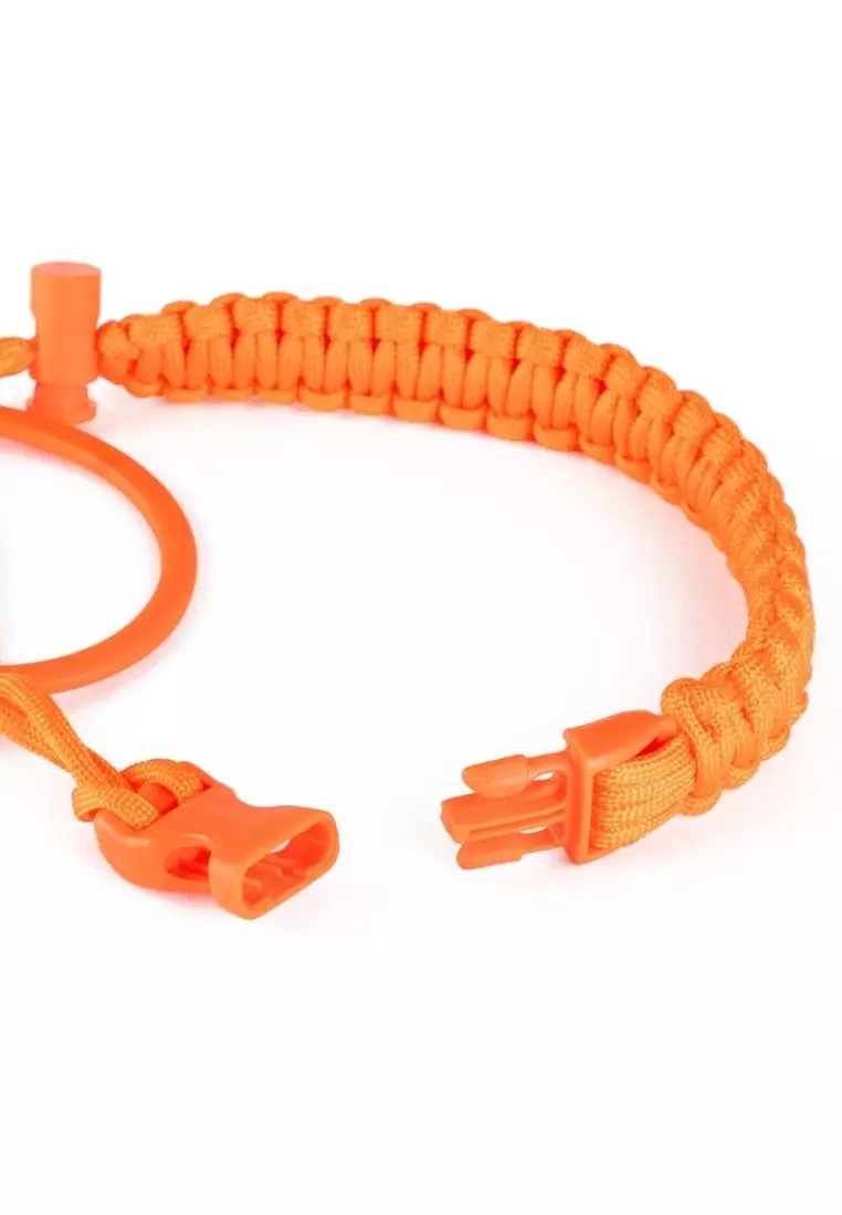 Crossing Paracord Bottle Carrier Strap with Carabiner - Orange