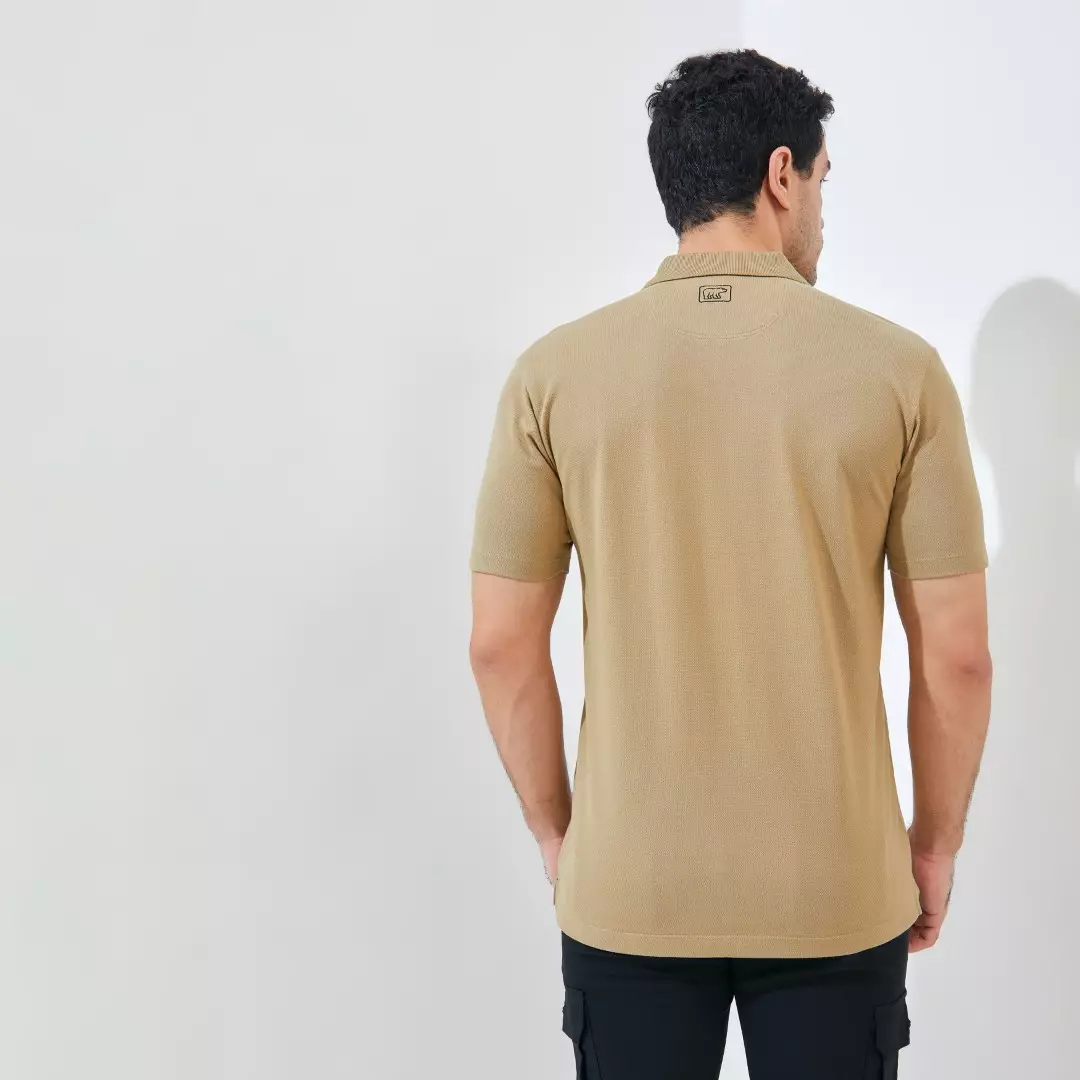 Jack Nicklaus Raven Polo Shirt Pria Regular Fit Khaki Colour Khaki